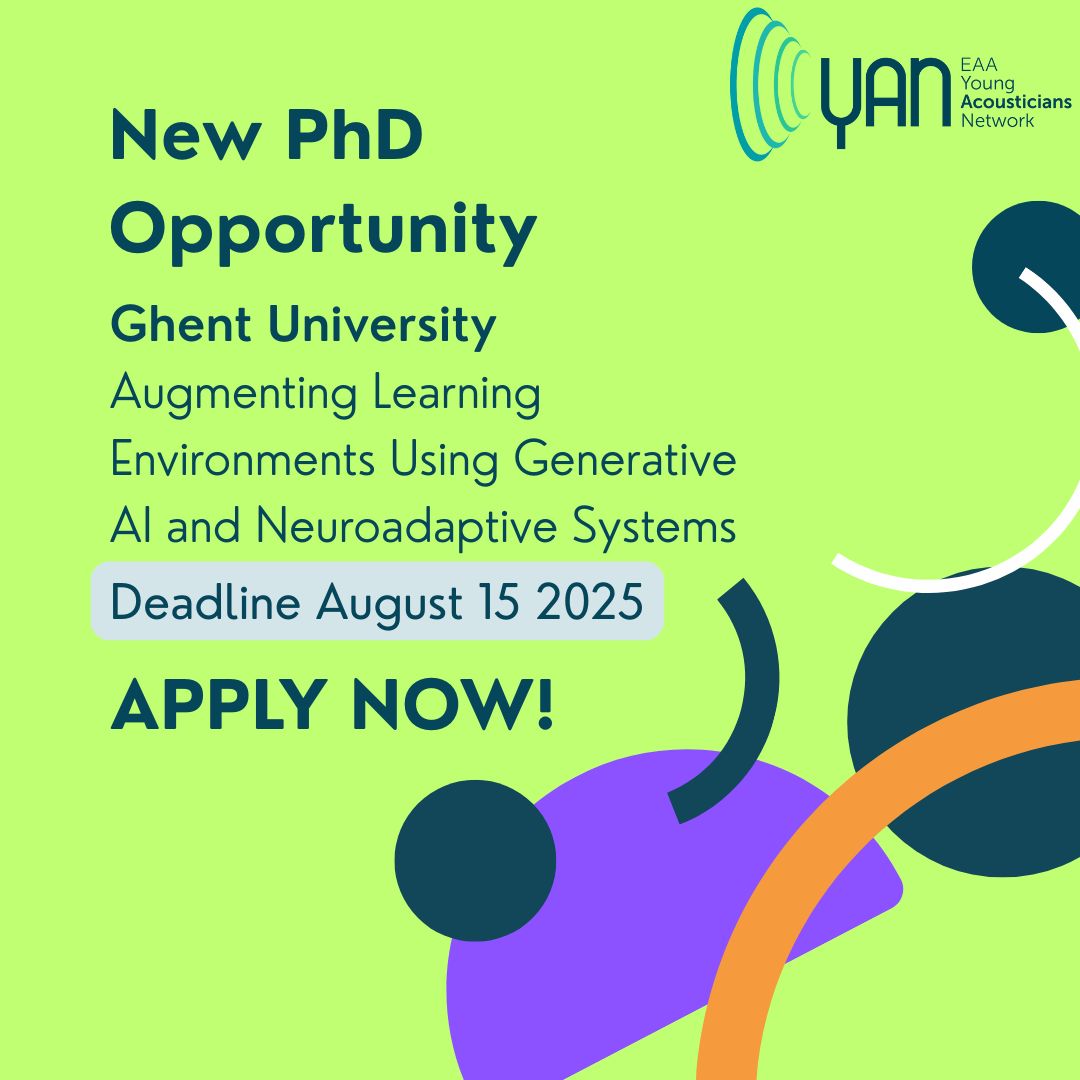 📣 Don't miss out on this PhD opportunity!
A PhD scholarship is available within the area of Augmenting Learning Environments Using Generative AI and Neuroadaptive Systems !✨ 
🎓 Join Ghent University!
👉 Apply now via buff.ly/gP4Cjiy