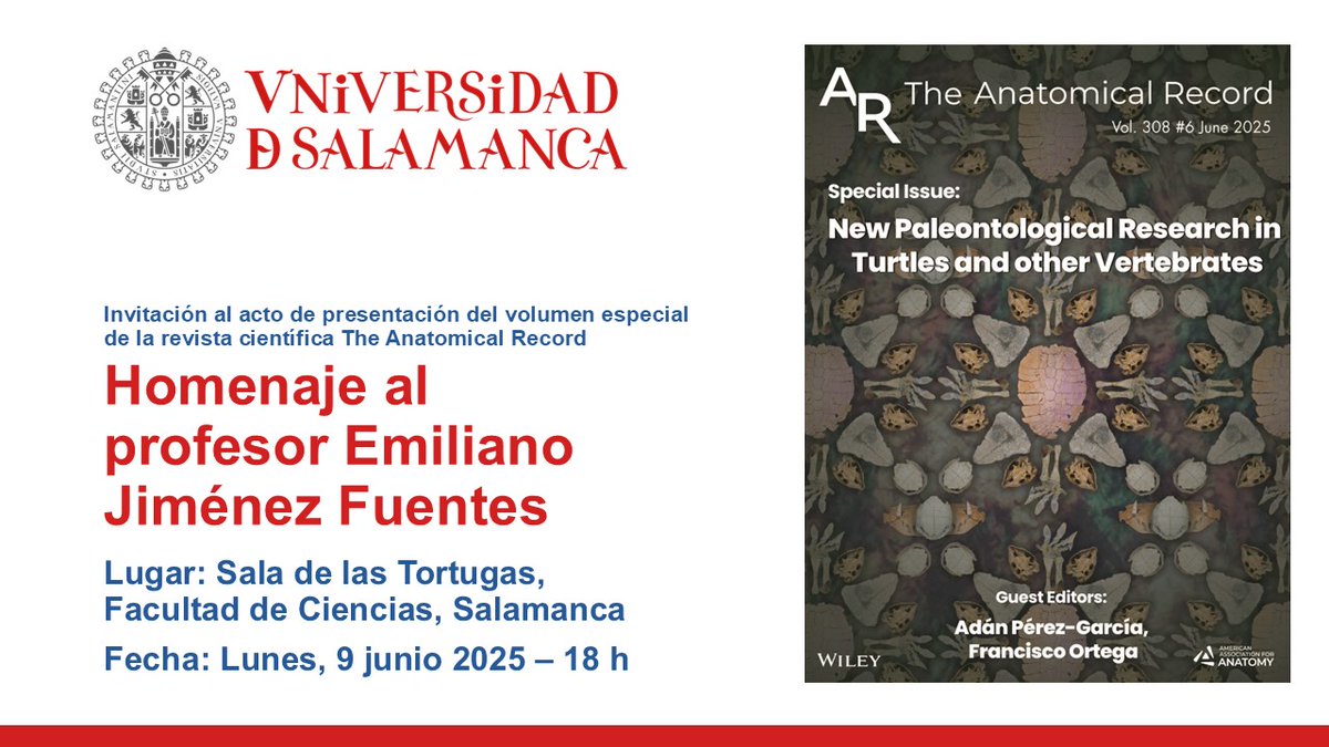El Cuaderno de Godzillin (GBE-UNED) (@godzillin) on Twitter photo Homenaje al profesor Emiliano Jiménez Fuentes y presentación del volumen especial de <a href="/AnatRecord/">The Anatomical Record</a> esta tarde a las 18h. en la <a href="/Salatortugas/">Santiago Martín</a> de la <a href="/fcienciasusal/">Facultad de Ciencias USAL</a> Homenaje al profesor Emiliano Jiménez Fuentes y presentación del volumen especial de <a href="/AnatRecord/">The Anatomical Record</a> esta tarde a las 18h. en la <a href="/Salatortugas/">Santiago Martín</a> de la <a href="/fcienciasusal/">Facultad de Ciencias USAL</a>