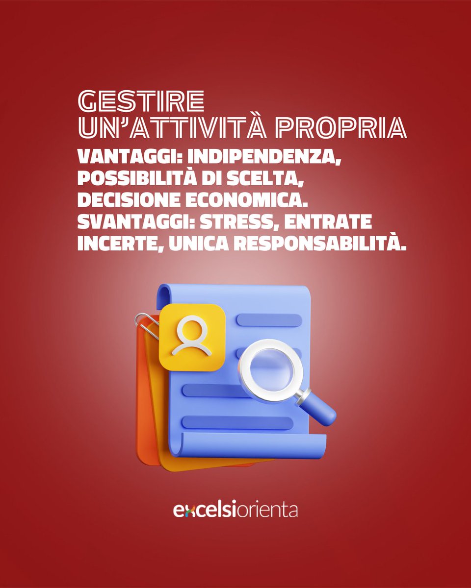 Essere imprenditore dentro un'azienda è possibile. Ma quali sono i vantaggi e gli svantaggi di intraprendere questa strada? E quelli di gestire un’attività propria?
Consulta la Guida all’imprenditorialità👉bit.ly/4hOd7Qg