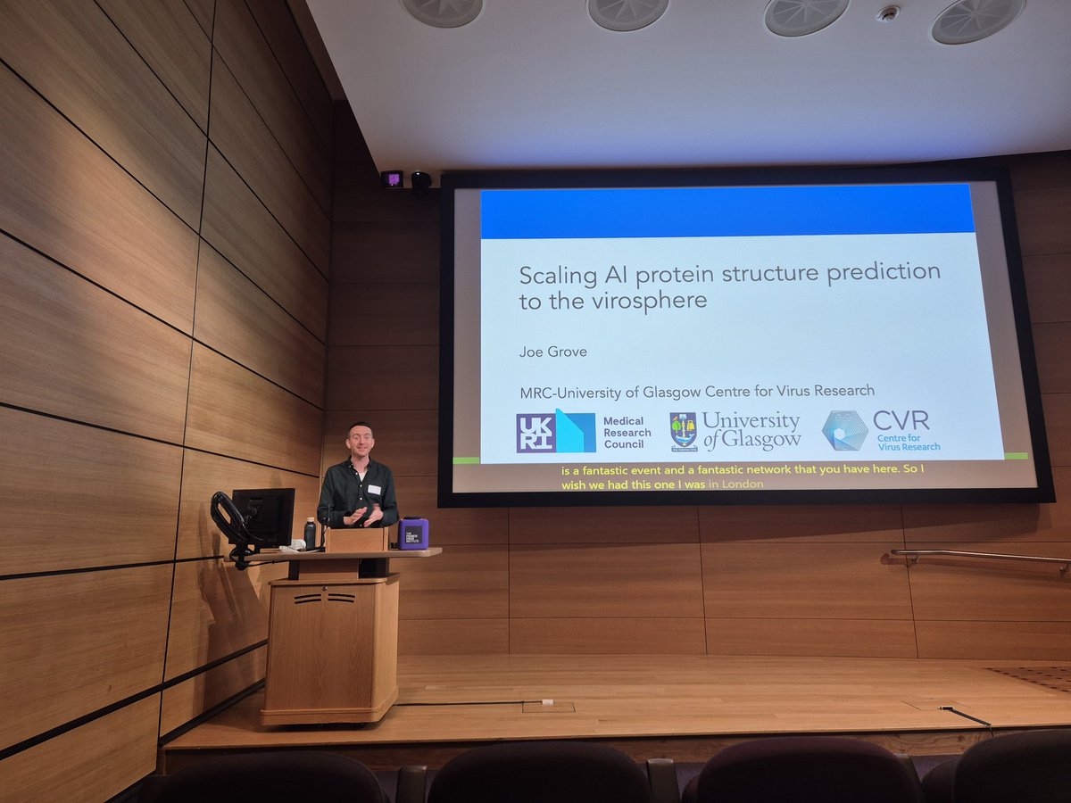 We’re starting off with the invited plenary by Joe Grove (CVR Glasgow). An inspiring tour de force about using AI for discovery science to understand the virosphere! #LINEsymposium2025