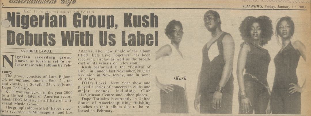 Who remembers the music group known as Kush?