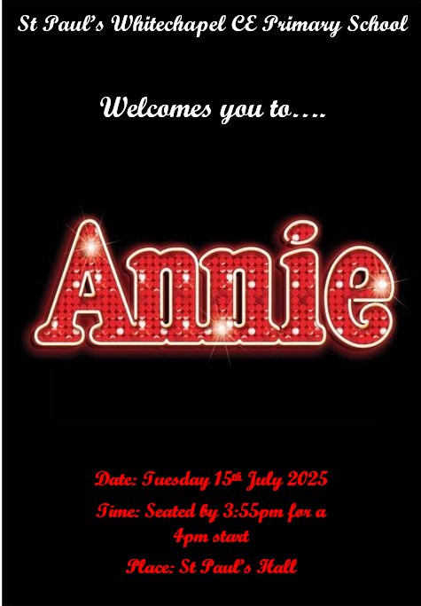 Coming soon to a school hall near you. Save the date!