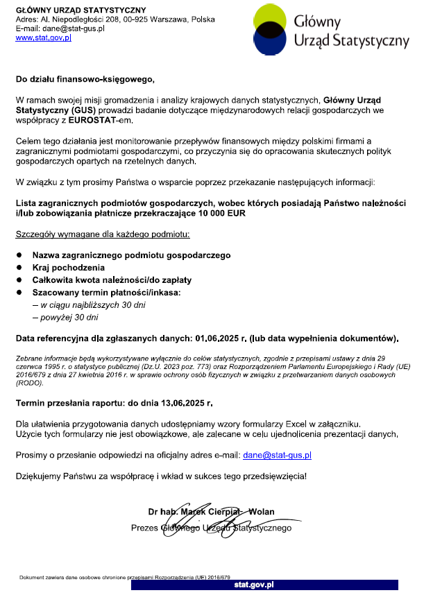 phishing_com_pl's tweet photo. UWAGA na phishing pod Główny Urząd Statystyczny!
Kampania e-mailowa wysyłana z adresu: dane@stat-gus.pl
E-mail aktywny na dzień 09-06-2025

Załączniki pdf z informacją i załączniki xlsx , które mogą mieć makra.

Zalecamy nie otwieranie załączników i nie odpowiadanie na email https://t.co/sm7uL0WBtG