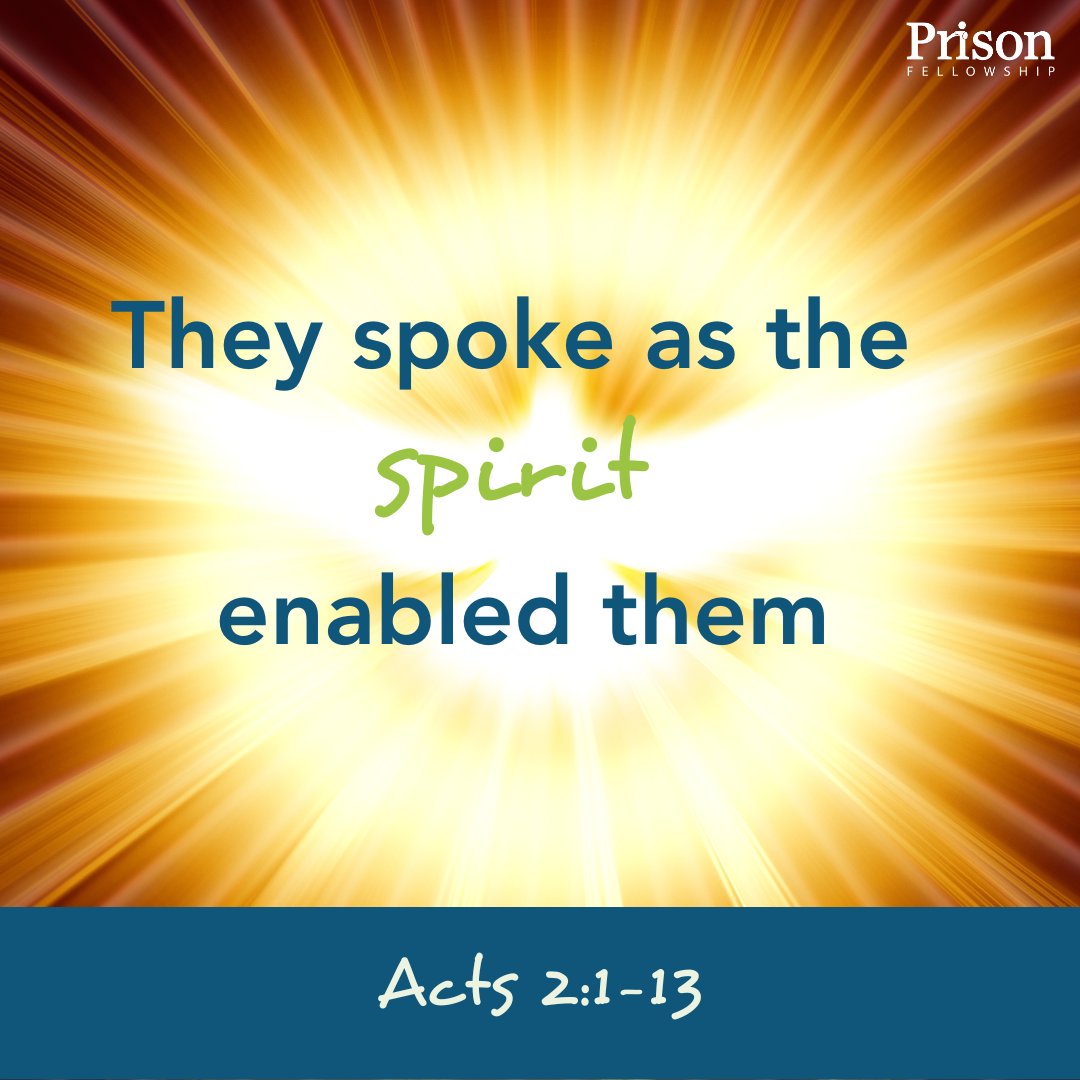 This week, people in prison are reading Acts 2:1–13 and reflecting on the power of the Holy Spirit at Pentecost. Pray with them as they seek fresh hope and transformation.

🔗 prisonfellowship.org.uk/resources/bibl…