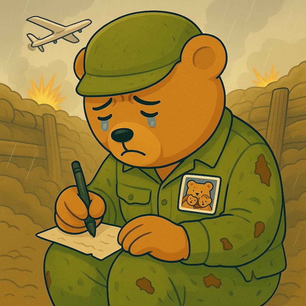 🐻‍❄️ Even a bear can break.
📍War has no winners only loss.
#PeaceBear doesn’t fight for power, it kneels for peace.
🕊️ Would you kneel too?

🔁 RT if your heart broke seeing this. <a href="/cz_binance/">CZ 🔶 BNB</a> 

#BNBchain #USD1
