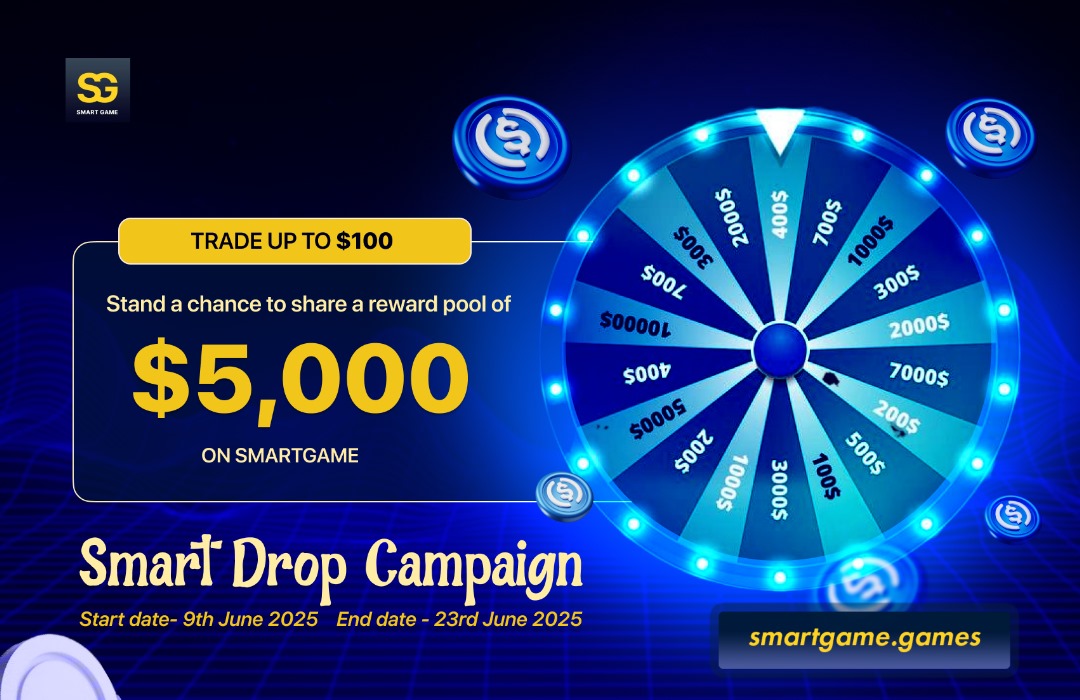 smartgstech's tweet photo. SmartDrop Campaign is live on SmartGame🚀
How to Join?
Trade up to $100 volume from
June 9–23rd
Stand a chance to share from the $5,000 reward pool💰
One platform. One goal. One chance to earn smart.
Start trading👇 https://t.co/33x3qRYWVX
#SmartGameSmartDrop https://t.co/QQNIoWCTTK