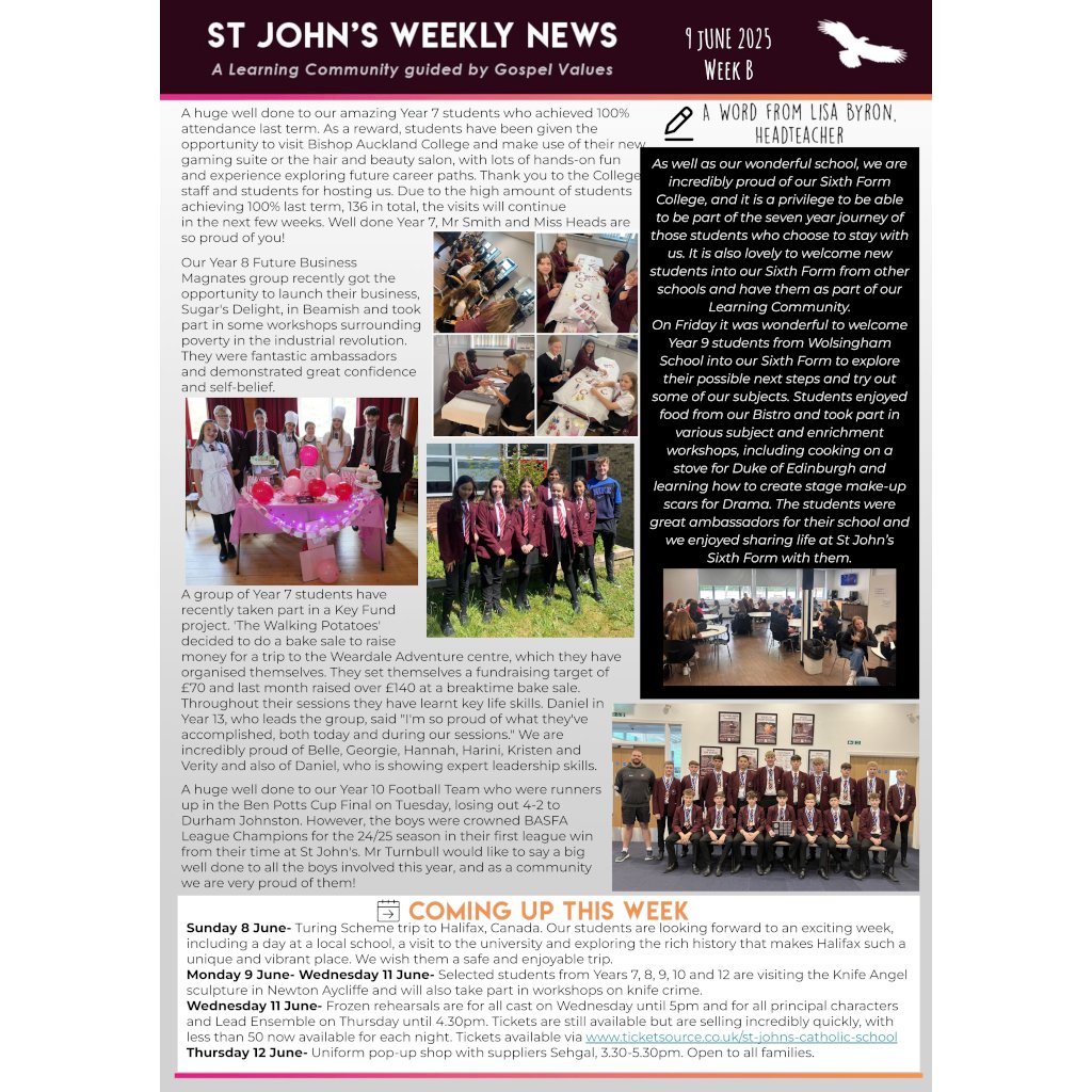 St John's Weekly News - 9 June 2025
stjohns.bhcet.org.uk/news/2025-06-0…