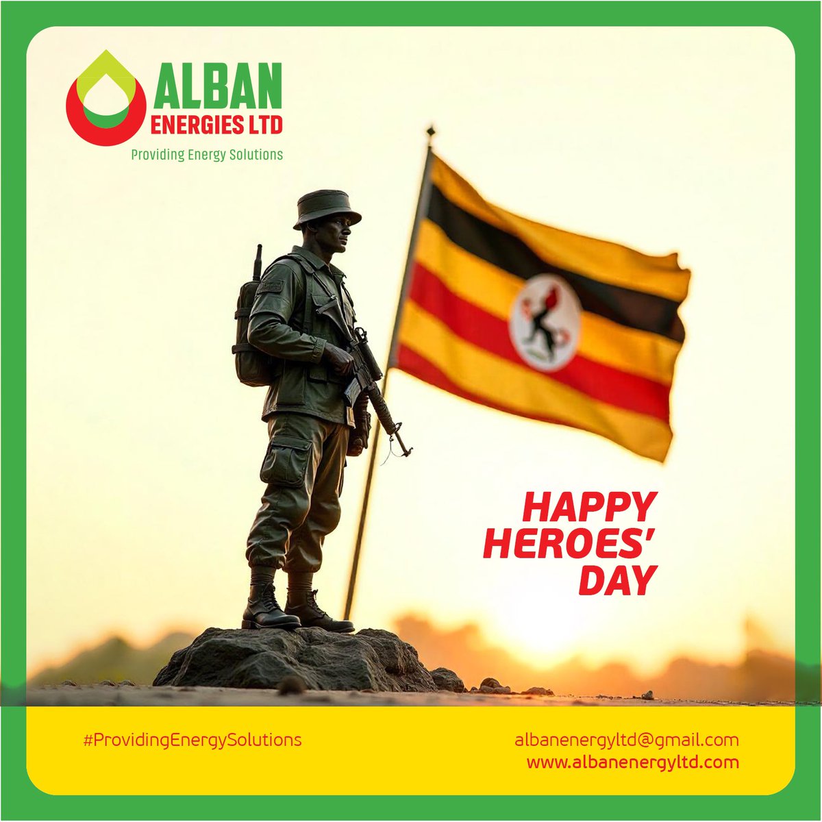 Happy National Heroes Day To You All. 
#AlbanEnergies
