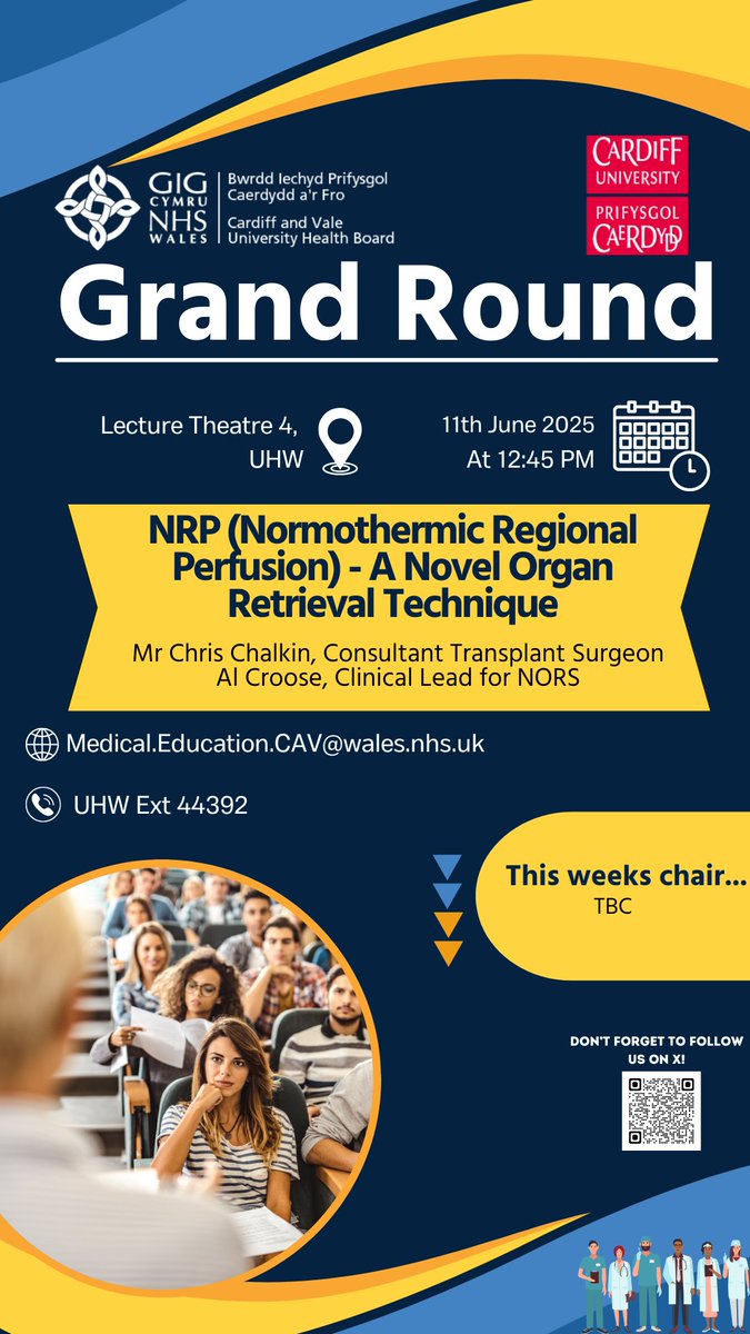 Join us for this weeks Grand Round😃⬇️
#CAVUHB #GrandRound