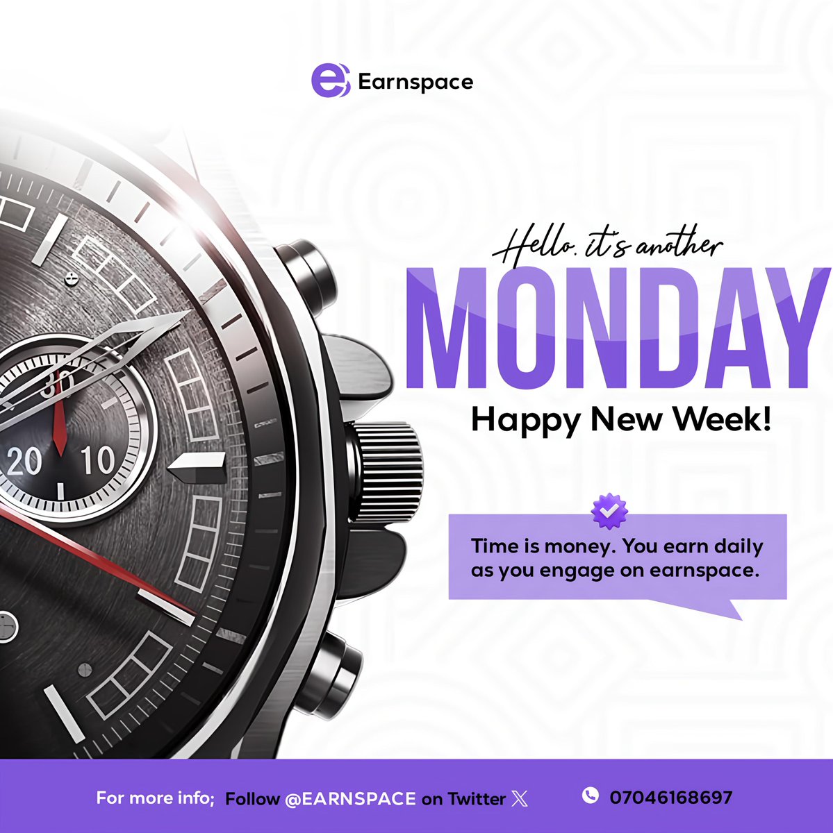 Earnspace1's tweet photo. Happy New Week! 🙂
Turn your notifications on🔔
90% Loading… 🚀
Earnspace your gateway to daily earning on the internet space!
Earnspace is powered by AdtechGlobal 🌱
#Earnspace #AdtechGlobal #HappyNewWeek #ClickAndEarn #EarnWithEarnspace https://t.co/ndKM3Kar0a