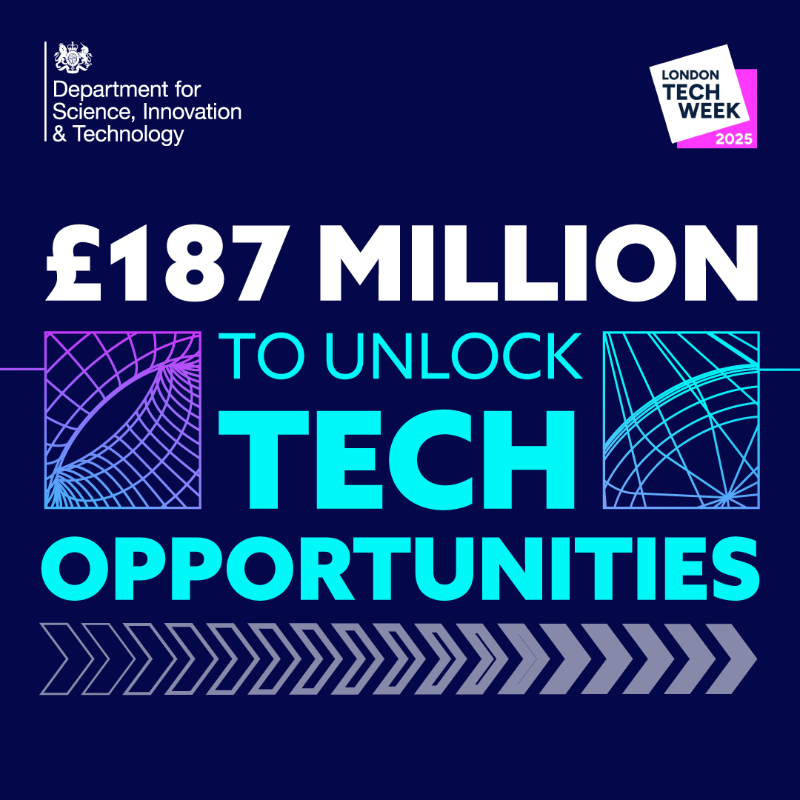SciTechgovuk's tweet photo. This morning, Prime Minister @Keir_Starmer announced TechFirst, a new £187 million programme to open up digital and AI skills to millions of people across the UK. 💻📱

#LondonTechWeek