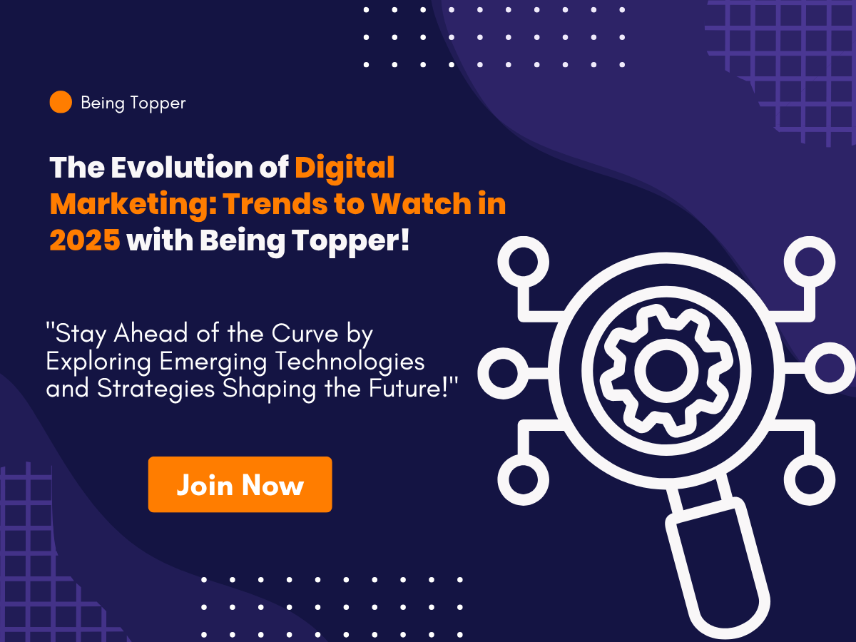 Being_Topper's tweet photo. 🚀 Digital Marketing Trends 2025
From AI-driven strategies to voice search optimization, 2025 is set to revolutionize marketing. Stay ahead with Being Topper’s hands-on training in SEO, PPC, and more! Visit https://t.co/DKAZSCt9Z3
#DigitalMarketing  #AI #Trends2025 #BeingTopper https://t.co/f5LhXX74ck
