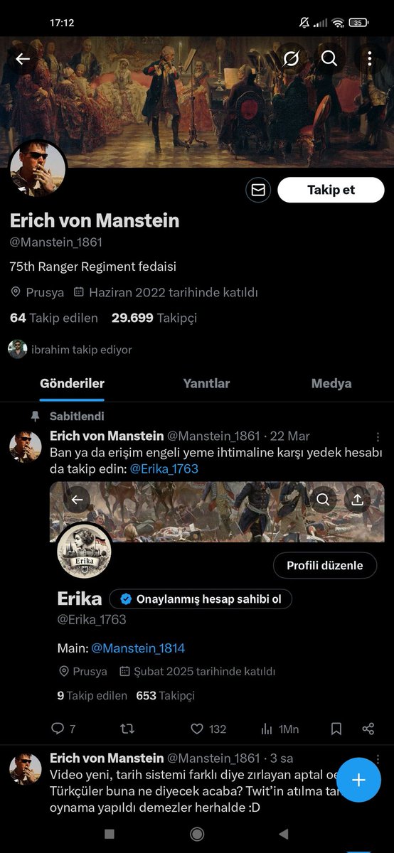 templar1081814's tweet photo. @raskolibov SEN BU HESABI NİE TAKİP EDİON HESAP VER HESAP AMK CEVAPTA VERMİON KAÇ POSTUN ALTINA ATTİM AQ https://t.co/P9ZPiO2Sgo