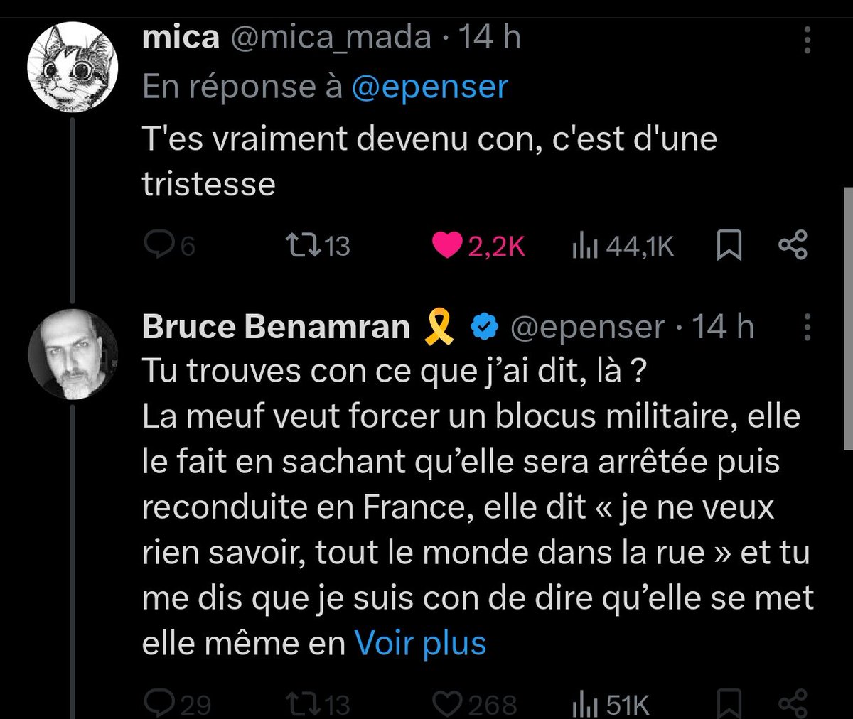 Encore plus con qu'une bite <a href="/epenser/">Bruce Benamran 🎗️</a>