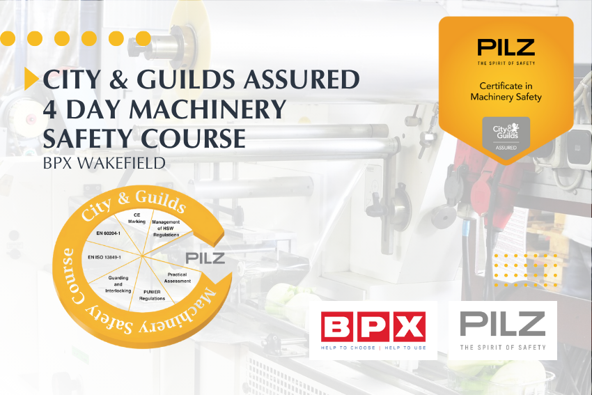 The next stop of our Pilz City &amp; Guilds Assured 4-day machinery safety training courses is nearly here!

📅 30th June - 3rd July 2025
📍 BPX Wakefield

This is your last chance to book >> goto.bpx.co.uk/UzP8FmQ