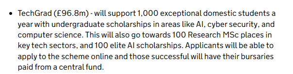 Would like to know the full details of this, but in principle it sounds excellent.

Key things to watch will be if it is up and running quickly and whether it is genuinely merit-based.