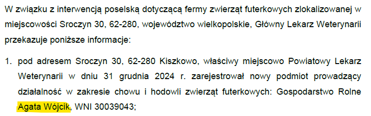 PawelRawicki's tweet image. Cała hodowla norek w Polsce kręci się wokół kilku osób i ich interesów. Teraz okazuje się, że fermę w Sroczynie (wlkp), która była pusta od 2022, przejmuje Pani Wójcik.
Na razie ferma wciąż jest pusta, ale może zostać w każdej chwili zasiedlona norkami. Teraz już trudno…
