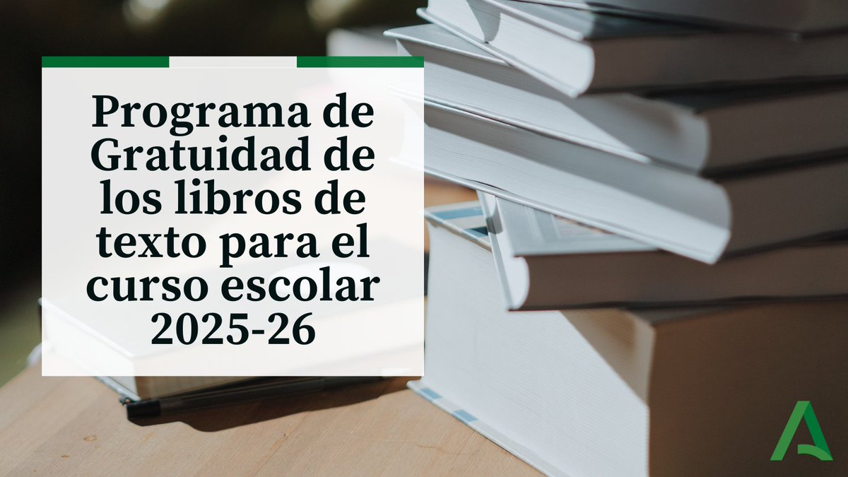 DG de Participación e Inclusión Educativa (@dgpeie) on Twitter photo 📢Se publican las Instrucciones sobre el 📚Programa de Gratuidad de los libros de texto 📚 para el curso escolar 2025-26.
🔗lajunta.es/5oux4
<a href="/EducaAnd/">Consejería Desarrollo Educativo y FP</a> 📢Se publican las Instrucciones sobre el 📚Programa de Gratuidad de los libros de texto 📚 para el curso escolar 2025-26.
🔗lajunta.es/5oux4
<a href="/EducaAnd/">Consejería Desarrollo Educativo y FP</a>