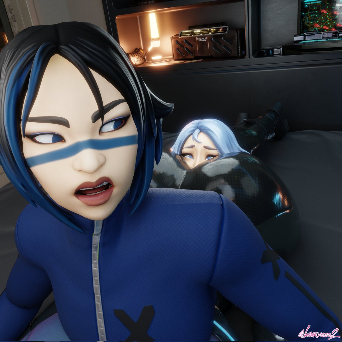 [COMMISSIONED 4 PART PIECE]
[BY <a href="/lawryess2/">Lawryess 🇮🇹🔞</a>]

"Shut up and deal with it!" Javix declared to the poor Fortnite girl. Lightrider found herself in Javix's apartment due to a Rift-To-Go mishap. She also found Javix was secretly a big softie but the merc wasn't having that.

"Mmmmph!?"