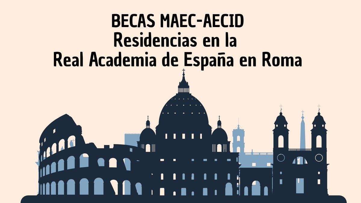 Se convocan becas MAEC-AECID para residencias en la Real Academia de España en Roma, 2025-2026.
boe.es/diario_boe/txt…
#becas