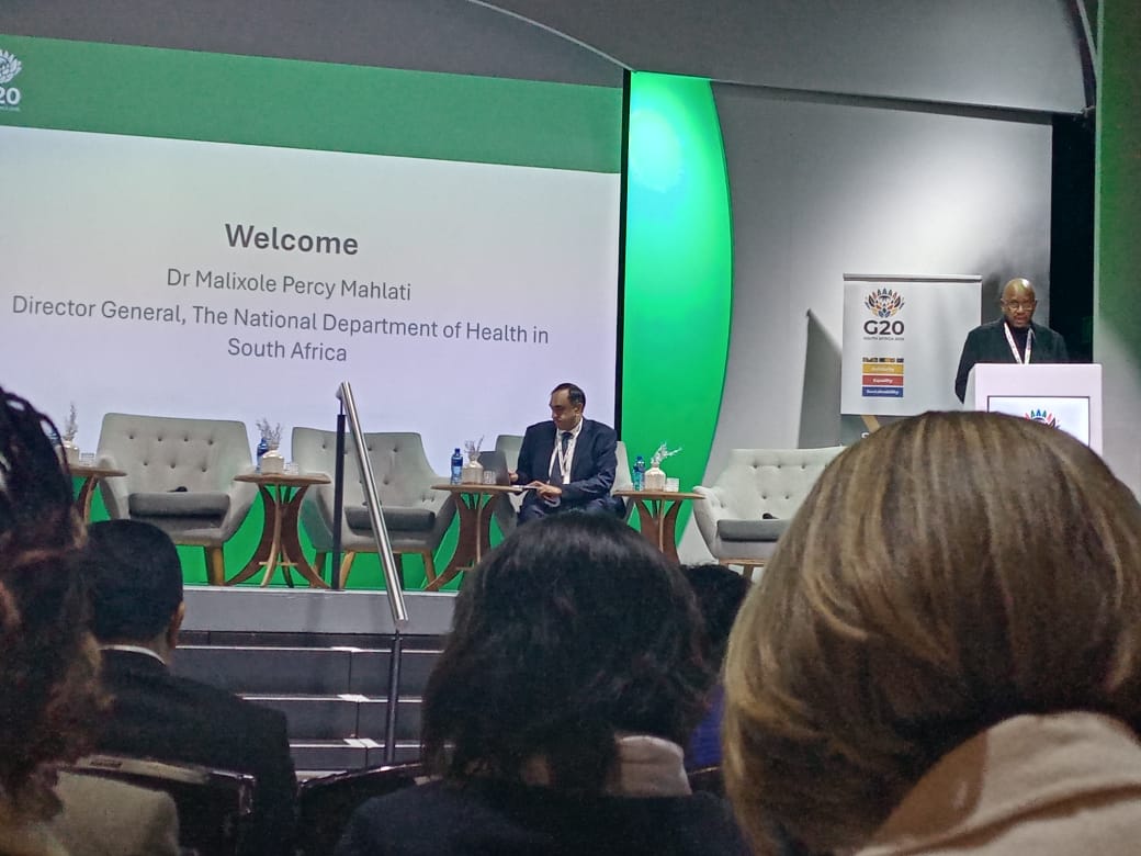 Happening now: #G20 Health Working Group meetings.

📸 Opening remarks by <a href="/HealthZA/">National Department of Health</a> &amp; <a href="/CEPIvaccines/">CEPI</a>

#C20SouthAfrica