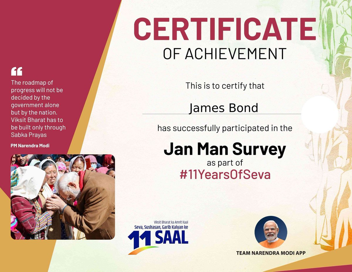 BABULI17's tweet photo. I just took the Jan Man Survey as part of #11YearsOfSeva on NaMo App and expressed my views on local and national issues. Take the survey now: https://t.co/LiP9sxYfgS https://t.co/W5YDAbAUXa