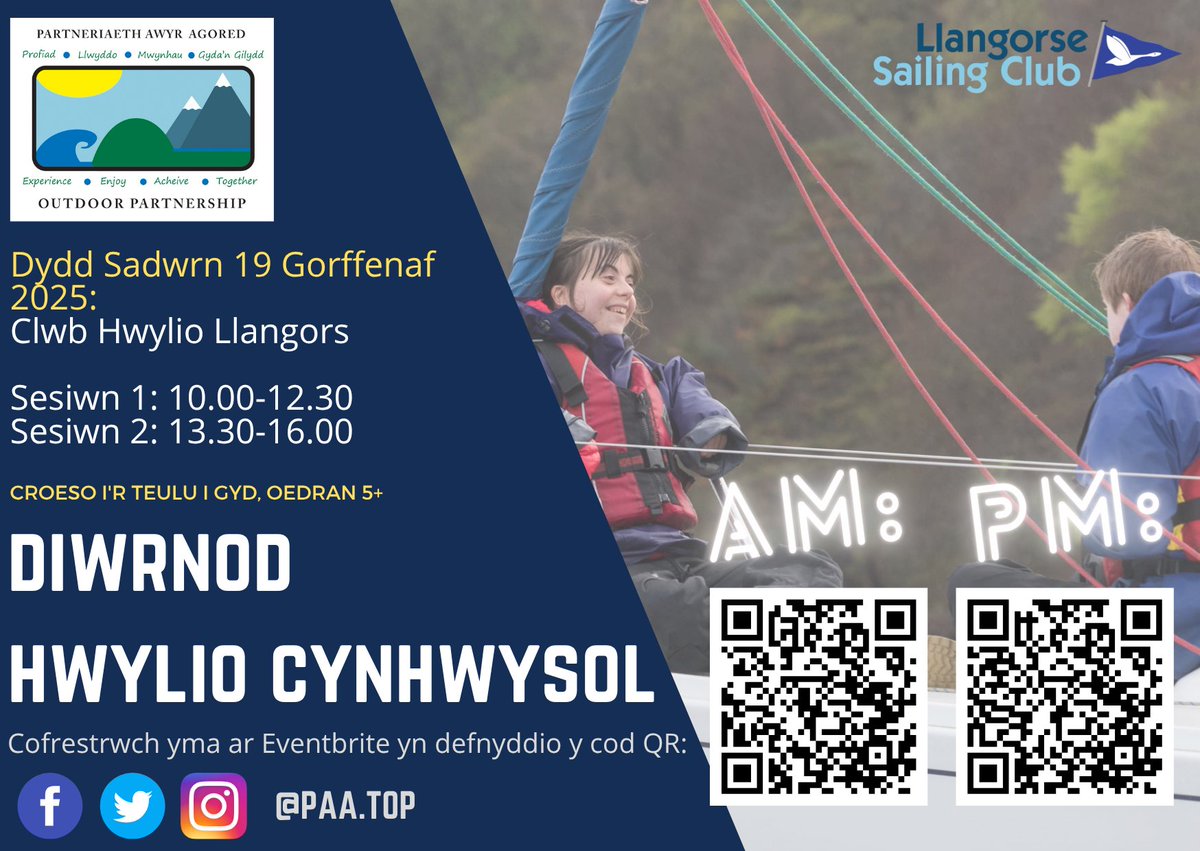 Disability Sport Wales (@dsw_news) on Twitter photo ⛵️In Powys? Give sailing a try!
Ym Mhowys? Rhowch gynnig ar hwylio!
<a href="/SportPowys/">Sport Powys</a> | <a href="/PAA_TOP/">Partneriaeth Awyr Agored l Outdoor Partnership</a> ⛵️In Powys? Give sailing a try!
Ym Mhowys? Rhowch gynnig ar hwylio!
<a href="/SportPowys/">Sport Powys</a> | <a href="/PAA_TOP/">Partneriaeth Awyr Agored l Outdoor Partnership</a>
