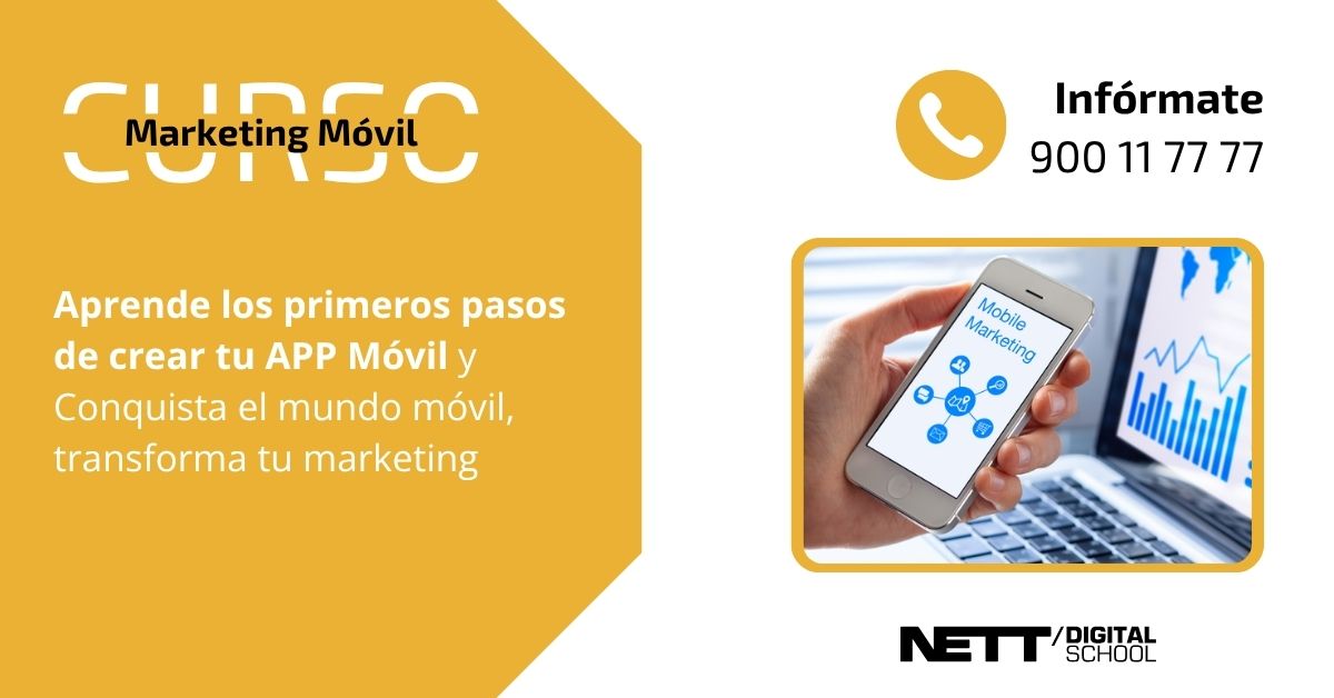 ¡Domina el marketing móvil y lleva tu estrategia digital a nuevas alturas!📱🚀

En nuestro Curso de Marketing Móvil, aprenderás a crear campañas efectivas para captar y fidelizar a tu audiencia a través de dispositivos móviles.📲✨
nettdigitalschool.com/cursos/curso-d… 

#marketingmovil #curso