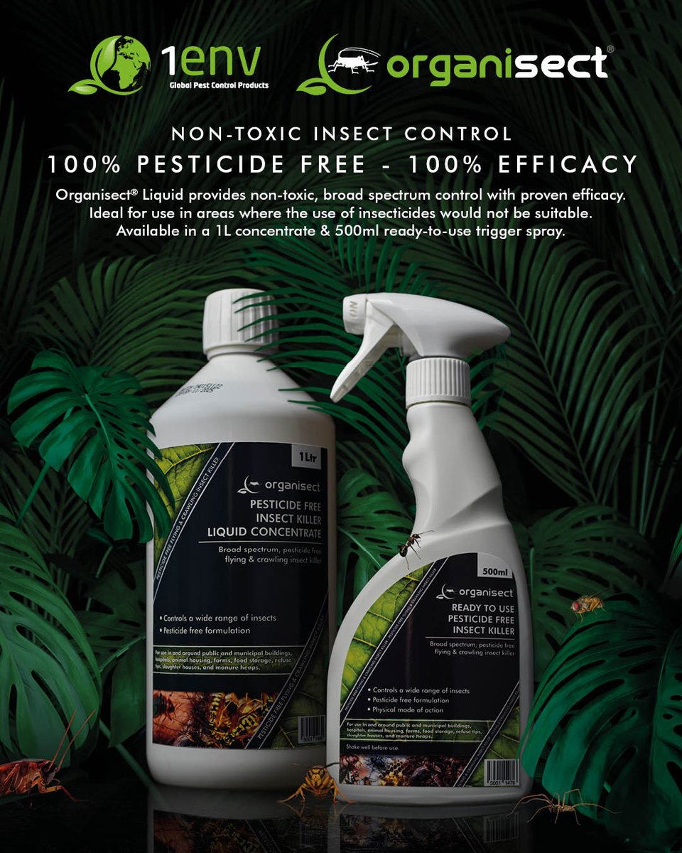 🍃 The Pesticide-Free Solution!

Organisect is a unique pesticide free insect spray that’s proven to produce the results you need. Perfect for use in environments where the use of biocides is regulated

Find out more - 1env.com/catalogsearch/…