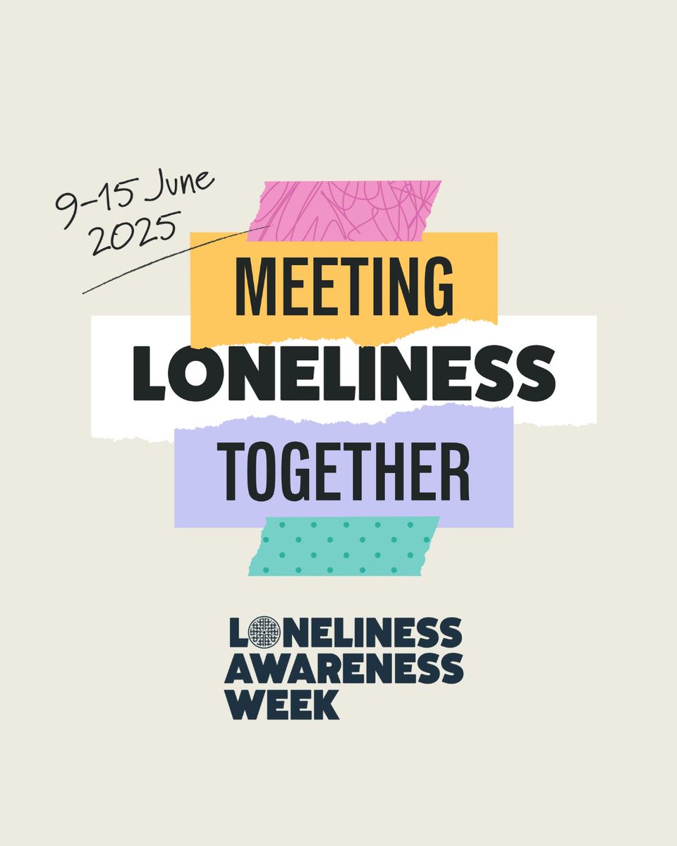It's Loneliness Awareness Week! This year's theme 'Meeting Loneliness Together', is about reducing the stigma around this natural human emotion. Find out more and join in at  lonelinessawarenessweek.org 
#LonelinessAwarenessWeek #faithinlaterlife