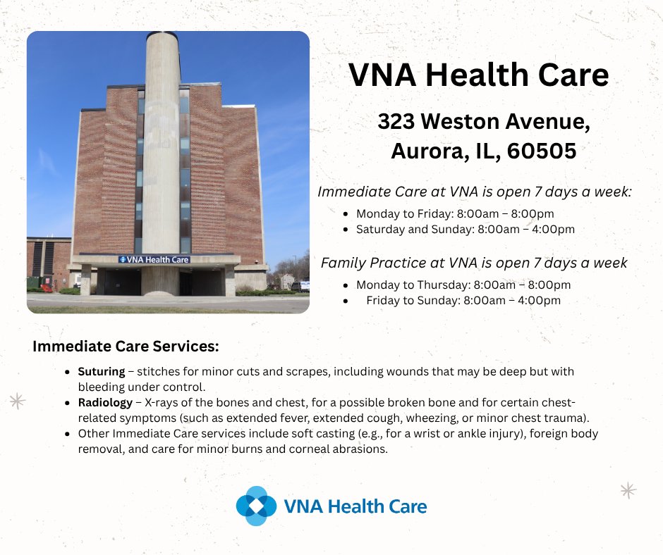 Need care now? VNA offers Immediate Care for minor illnesses &amp; injuries—walk-ins &amp; appointments welcome!

We also provide Family Practice, women’s health, pediatrics &amp; more.

Explore all services 👉 vnahealth.com/location/prima…
#VNAHealthCare