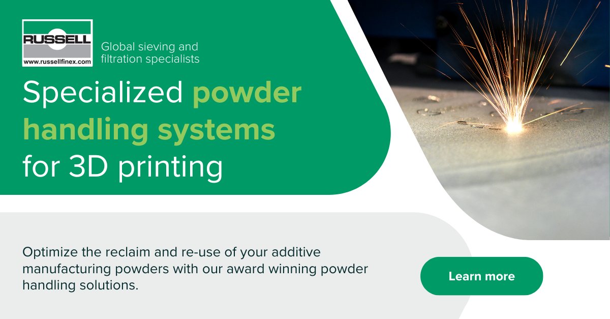 Whether you are check screening virgin powder, reclaiming and recycling or grading powder, we have a range of award-winning solutions for the additive manufacturing industry.

Find out more here: russellfinex.com/en/industries/…