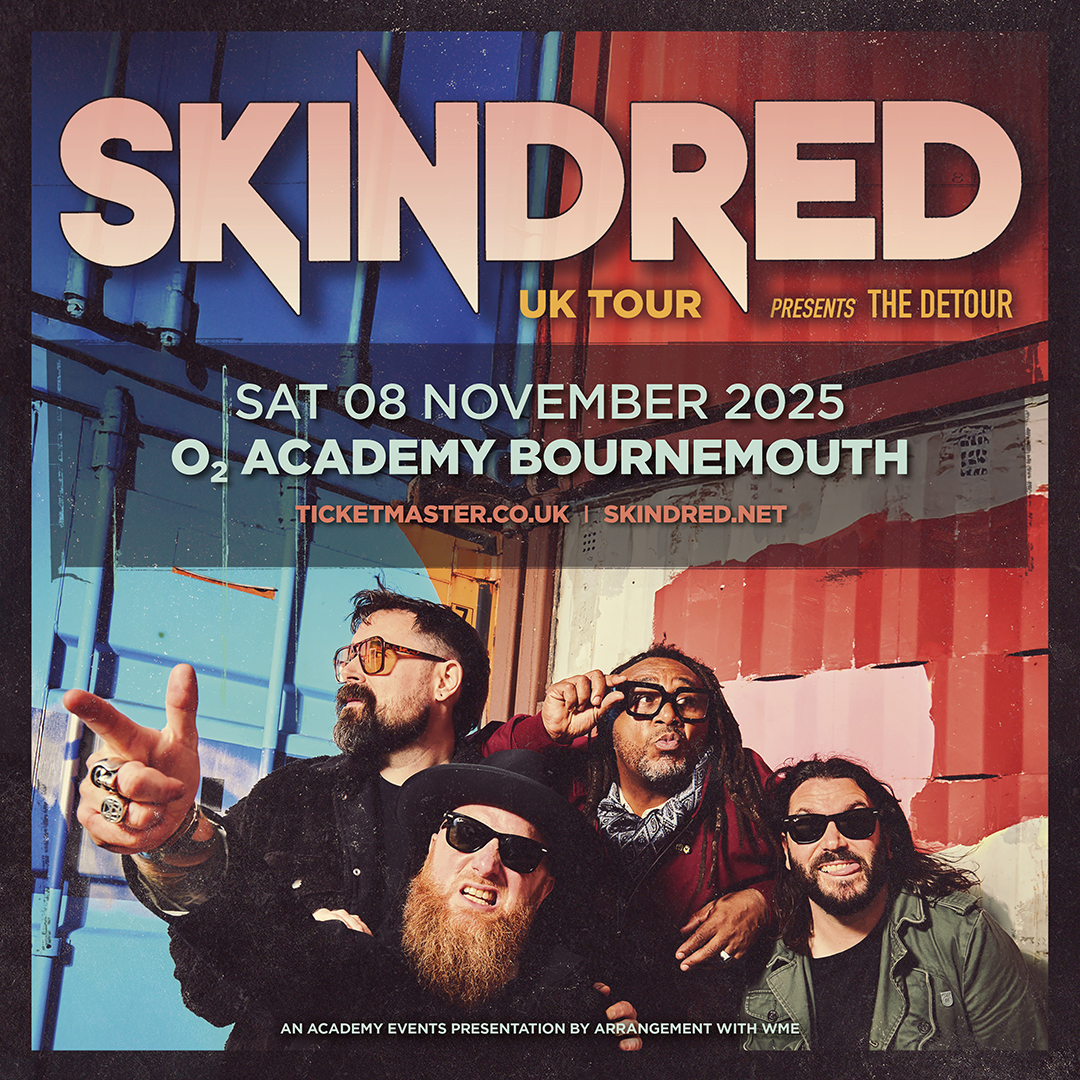 NEW: UK ragga-metal legends @skindredmusic announce plans for their brand new tour; 'Detour', including a date here at #O2AcademyBournemouth on Sat 8 Nov.

Priority Tickets are on sale now 👉 amg-venues.com/TAeL50W65zJ