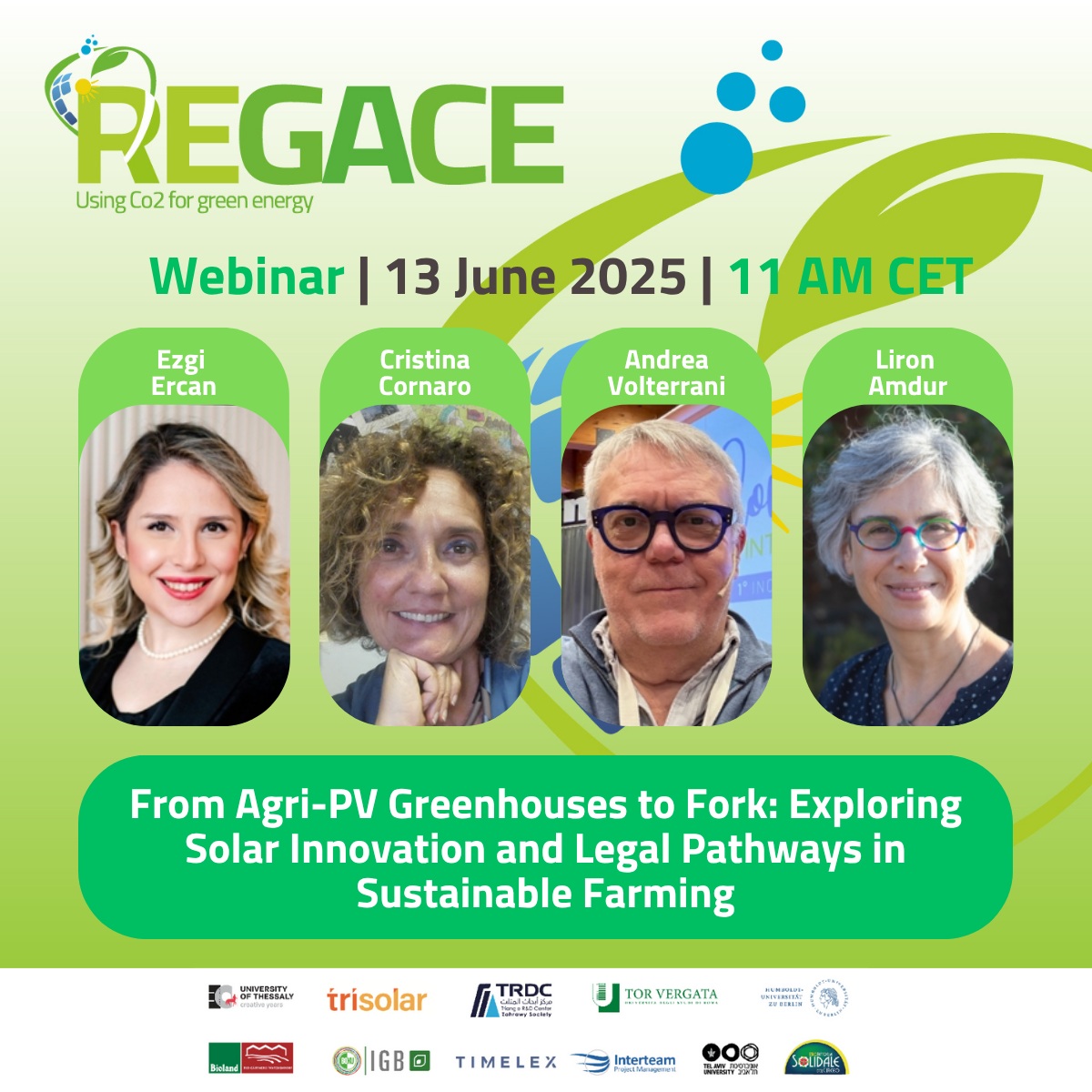 🚜☀️🌱How can #agrivoltaics help build a greener, more resilient #Europe? Join the #REGACE consortium for a webinar exploring the intersection of agriculture, #solar #energy, and digital innovation. 👉Register now: regaceproject.com/news-and-event…
