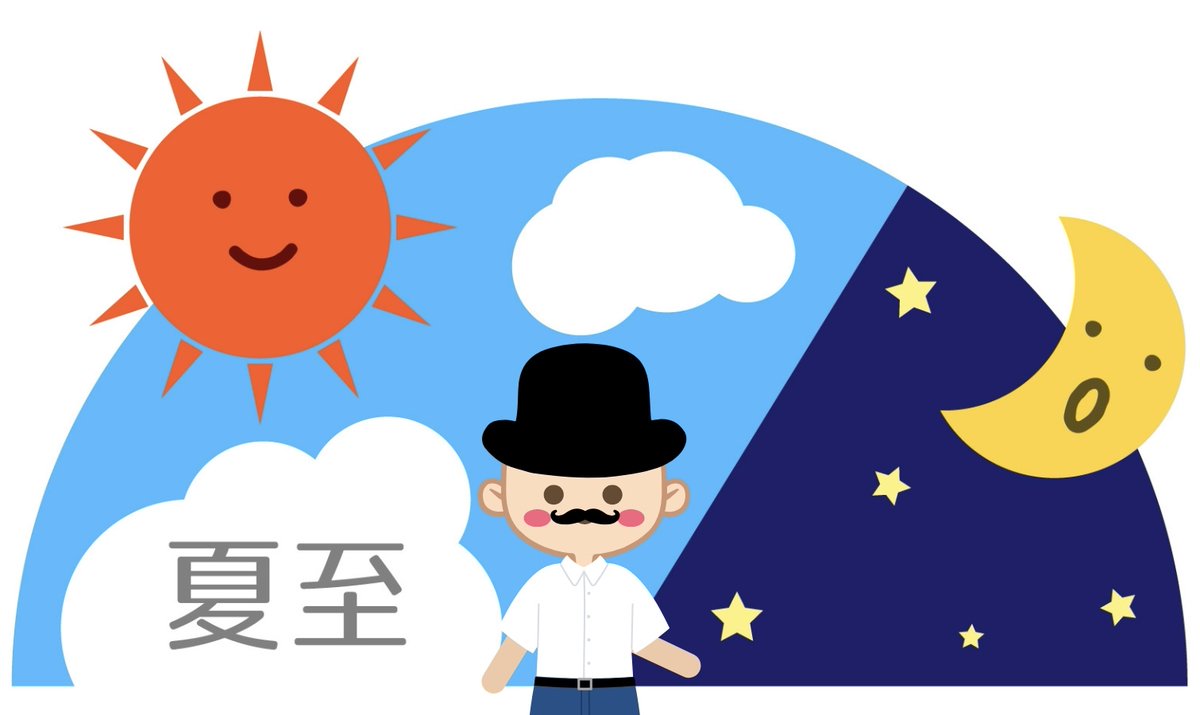 こんにちは🍀

明日は＼☀️夏至🌕／

日が長くて、なんだか得した気分なのです♫

いよいよ本格的な夏へと向かうのです！

体調管理にも気をつけながら過ごすのです💪

#企業公式相互フォロー 
#夏至
#夏
#非公式キャラクター
#とわくん
#大田区
#蒲田