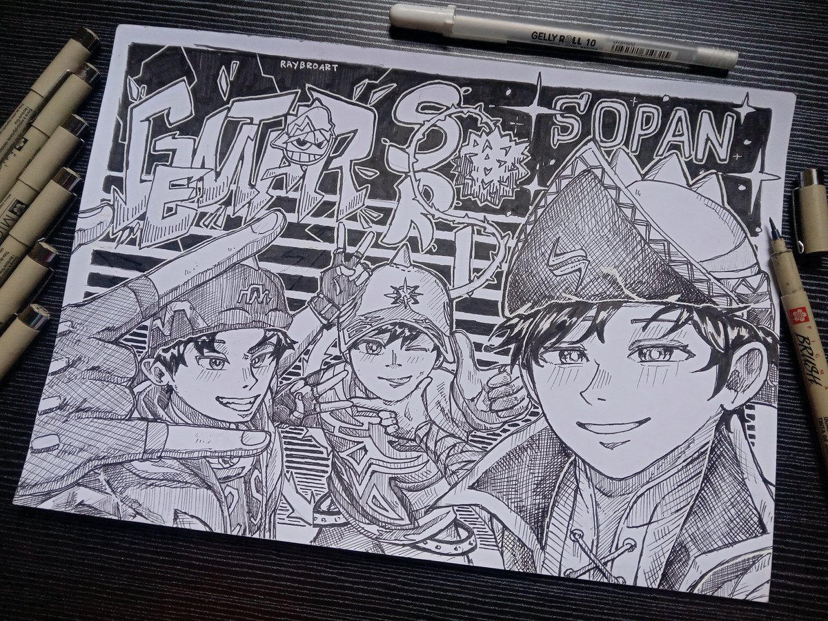 RaybroArt's tweet photo. Black and White FanArt 
#boboiboy  #boboiboyfusion https://t.co/IX8zOZqBgQ