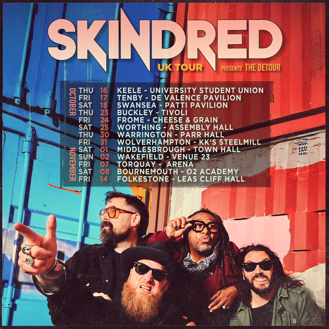 Drum Roll ! We are super excited to announce that we will be heading out on a special UK Detour this coming October . Tickets for all shows go on sale this Wednesday 10th June at 10am .
skindred.net/#live