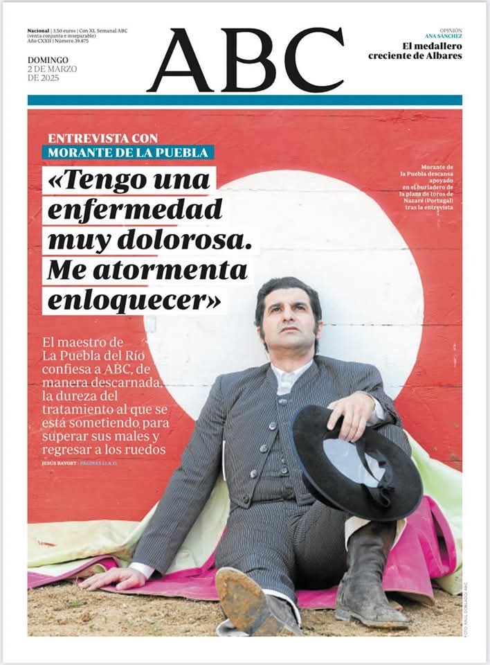 Alamares_largos's tweet photo. 4 son los meses q han pasado entre estas dos portadas, Morante no sólo dio una lección ayer de toreo en Madrid, lleva dando una lección de superación personal toda esta temporada. 

A veces, se nos va la boca hablando de cosas banales, ver más allá, se os irá entre las manos. https://t.co/je6MhgVIiE