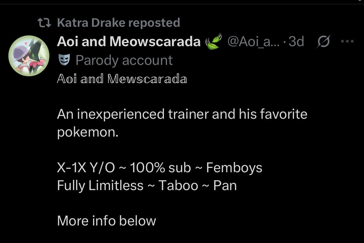 // did have hope I would have longer till my first pxdo block…..but ya, I see any underage stuff on your following list or TL then that’s a block