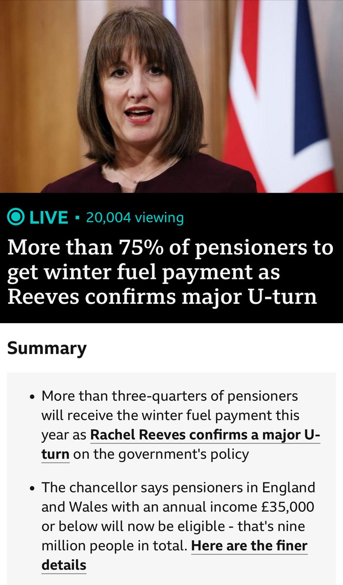 JayneInnes's tweet image. Isn’t it refreshing to have a government that listens…?

Thank you to Chancellor Rachel Reeves for restoring the #winterfuelpayment to 75% of pensioners 

#Labour #Change 🌹