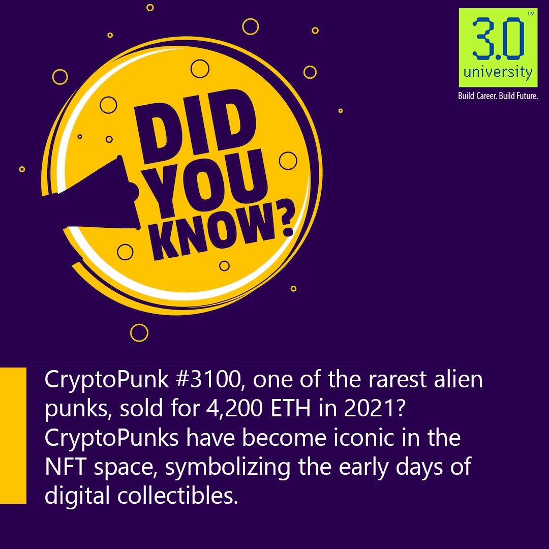 real3uni's tweet photo. Uncover fascinating trivia about the legendary CryptoPunks. 

#didyouknowfacts #DidYouKnow #CRYPTOPUNK #NFTs #NFTartist #FunFact #funfacttuesday #NFTCollection #Ethereum #DigitalAssets $ETH https://t.co/eyZSFZoUim