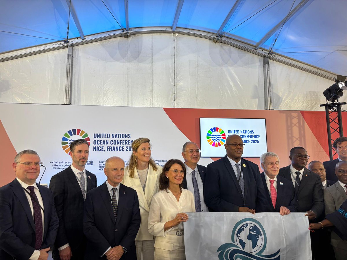 At #UNOC3 in Nice, 🇪🇺 EU takes the opportunity to urge the swift ratification &amp; implementation of the High Seas Treaty #BBNJ. We need 60 ratifications to protect 30 % of the 🌊 ocean by 2030.  

 Let’s deliver on #30by30, #SDG14 &amp; #OceanGovernance together.