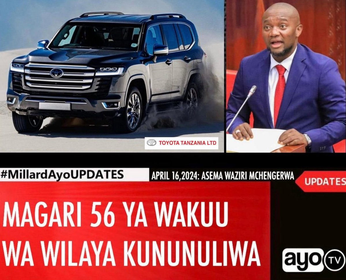 Fikiria kila gari moja si chini ya 200m. Waliondoa Toto Afya iliyokuwa 54,000 na kupandisha mpaka 240,000. Wapo tayari watoto wetu wafe ila wao waishi kifahari kwa kodi zetu 😭😭😭

#NoReformsNoElection