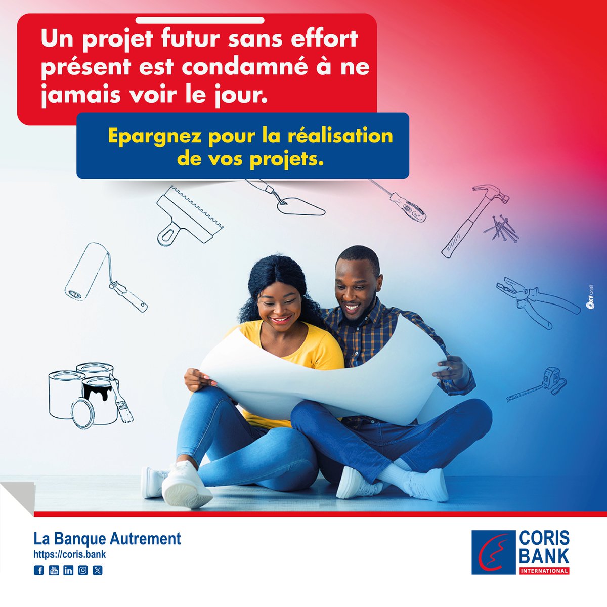CorisBankTchad's tweet photo. Un projet futur sans effort présent est condamné à ne jamais voir le jour. Cette semaine, agissez pour vos rêves ! 
Commencez à épargner dès aujourd'hui 

#CBI_Tchad #LaBanqueAutrement https://t.co/0nVTKtMXWB