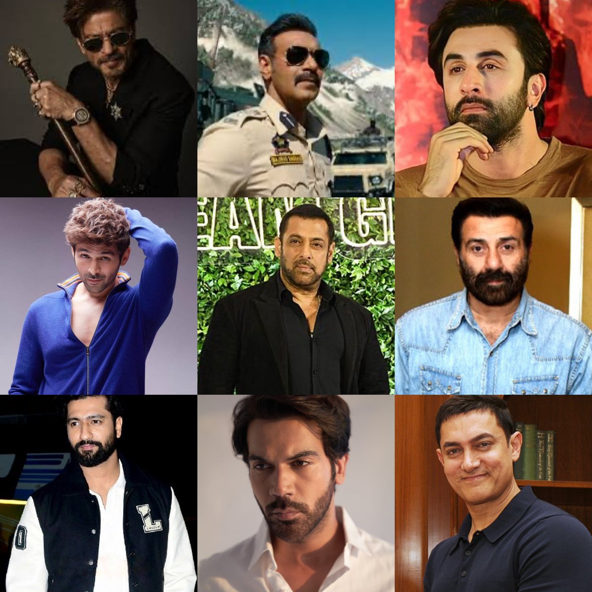 Bollywood Actors with 100 Crore + Weekend.

#ShahRukhKhan
#RanbirKapoor
#SalmanKhan
#AjayDevgn
#KartikAaryan
#RajkummarRao
#SunnyDeol 
#VickyKaushal
#AamirKhan

End of the list.