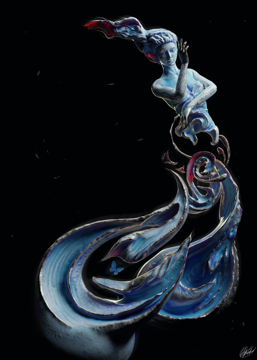 gm ~ flow of existence 🦋 #b3d #blender