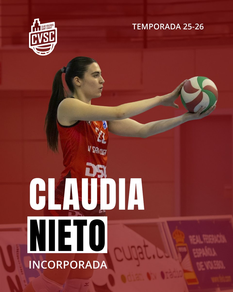 Claudia Nieto s’incorpora al primer equip! 🔥🔴

Jove, amb ganes i molt potencial, Claudia ocuparà la posició de Sol Guidarelli aquesta temporada. Preparada per afrontar el repte, aportar el seu talent i créixer en una competició exigent com la Superlliga! Benvinguda, Claudia!