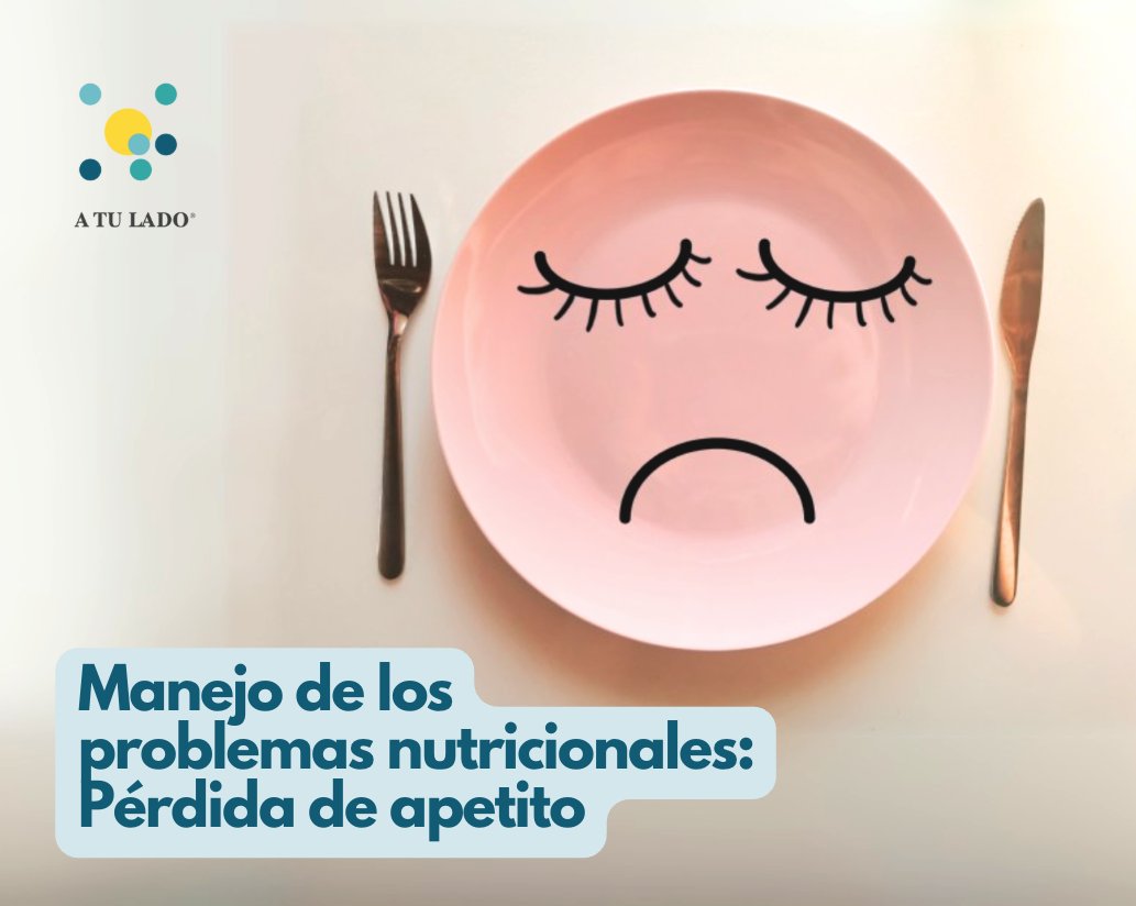 🍏 La pérdida de apetito es un síntoma frecuente en pacientes bajo tratamiento oncológico, y puede tener más de una causa, incluyendo las náuseas y vómitos, o cambios en el sabor de los alimentos. Lo abordamos en el portal #AtuLado junto a algunos consejos atuladoapoyocancer.es/content/manejo…