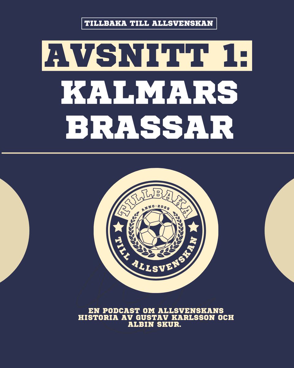 Vi är igång - varmt välkomna! 🫡

Kalmars brassar är först ut. Såväl de enorma succéerna som de vi aldrig varken sett eller hört. Vi tar oss igenom dem alla genom att såklart främst stanna till vid Dede, Cesar, och Fabio. 

Lyssna här: open.spotify.com/episode/43EQqH…