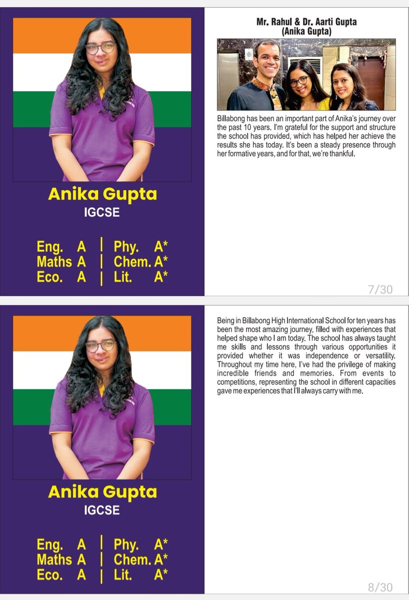 BHIS_official's tweet image. She came, she learned, she aced it!
Anika Gupta’s A*-filled IGCSE results are a reflection of 10 years of focused learning at BHIS Kanpur. Her journey = inspiration for many.
We don’t just teach... we transform.
#bhiskanpur #thegreatschool #igcseresults #congratulations